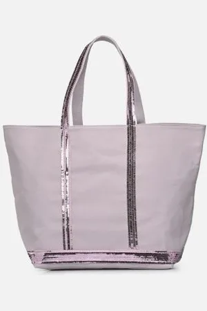Vanessa Bruno Cabas L Porte Epaule En Toile Coton Et Paillettes