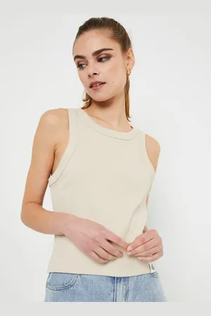 Calvin Klein Tab Rib Tank Top