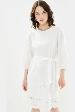SELECTED Slframone 3/4 Short Broderi Dress B