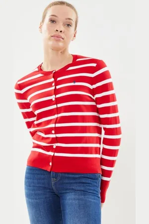 Ralph Lauren Cardigan rayé en coton mélangé