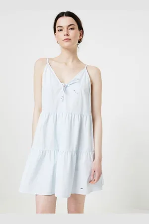 Tommy Hilfiger Tjw Poplin Tiered Strappy Dress