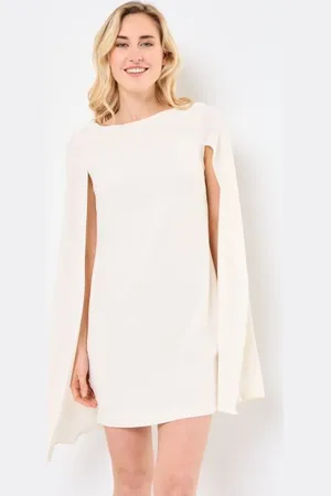 Ralph Lauren Robe de cocktail à cape en georgette