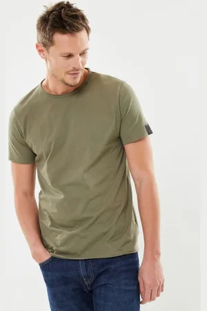 Replay T-shirt col rond basic kaki