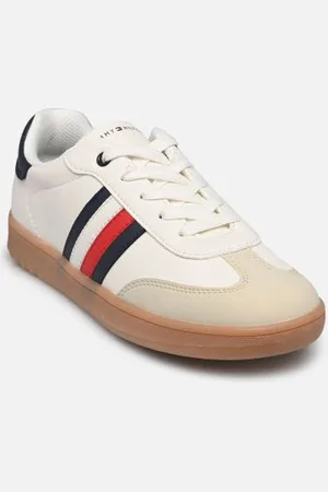 Tommy Hilfiger STRIPE LOW CUT LACE-UP SNEAKER /OFF WHITE/BLUE