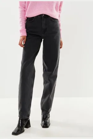 SELECTED Slfkaren Hw Straight Black Wash Jeans