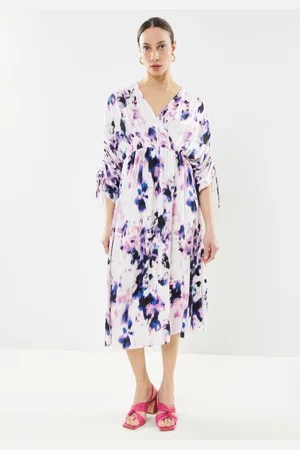 VILA Vimatea 3/4 Sleeve Midi Dress/Rou/R1