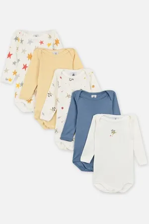 Petit Bateau 5 Bodies US ML A0BGU00
