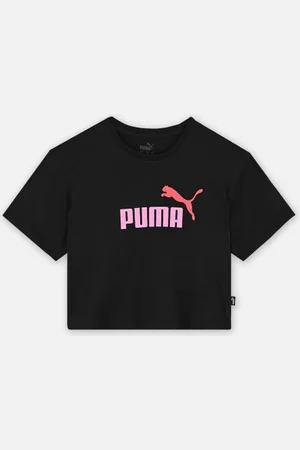PUMA Girls Logo Cropped Tee