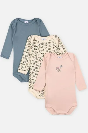 Petit Bateau Lot De 3 Bodies Us ML Bébé Fille - A05NM00