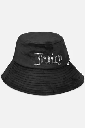Juicy Couture Hendrix Velour Diamante Wide Brim Bucket Hat