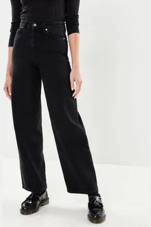 SELECTED Slfmarley Hw Black Wide Jeans