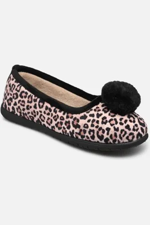 Isotoner Ballerine Ergonomique EveryWear suédine – pompon fausse fourrure