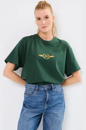 47 Brand 47 TEE MLB OAKLAND ATHLETICS SKY HIGH DROPSHOULDER -Unisexe W