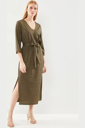 VERO MODA Vmcrystal 3/4 Vneck Ankle Dress Wvn Btq