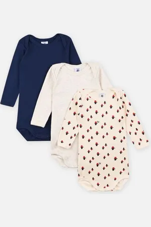 Petit Bateau Lot De 3 Bodies Us ML Bébé - A05KP00