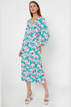 VILA Vikikki Lya 3/4 Wrap Midi Dress/Su