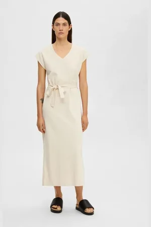 SELECTED Slfessential Sl V-Neck Ankle Dress Noos