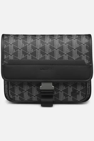 Lacoste The Blend Grain Lather Shoulder Bag Large