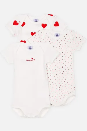 Petit Bateau Lot de 3 Bodies Us Manches Courtes - Bébé Fille