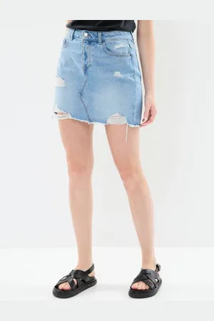 Noisy May Nmmillie Hw Denim Mini Skirt Vi488Lb Fd