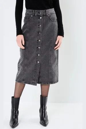VILA VIMORA HW MIDI DENIM SKIRT/ROU