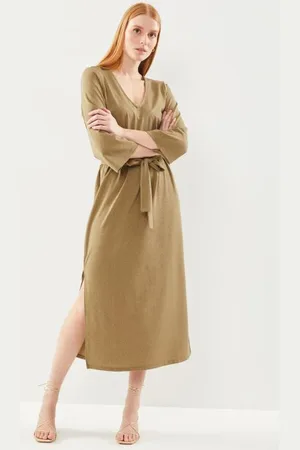 VERO MODA Vmcrystal 3/4 Vneck Ankle Dress Wvn Btq