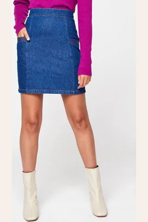 VILA VISTILA LEVI STITCHING HW DENIM SKIRT