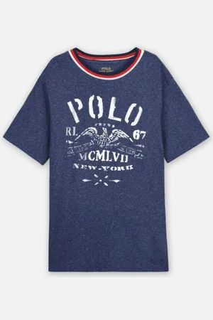 Ralph Lauren NPU T-shirt col rond jersey de coton kids