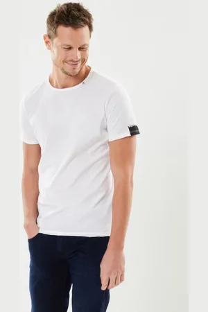 Replay T-shirt col rond basic blanc