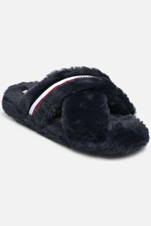 Tommy Hilfiger FUR CROSS STRAP HOME SLIPPER