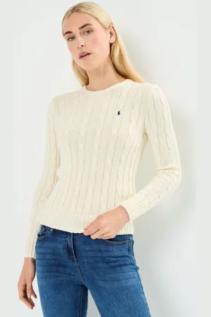 Ralph Lauren Pull torsadé à col rond en coton
