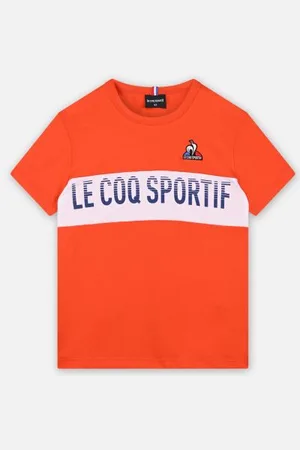 Le Coq Sportif BAT Tee SS N°1 Enfant orange/new opt.whi