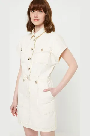 VILA VIMEADOW S/S DENIM MINI DRESS/ROU
