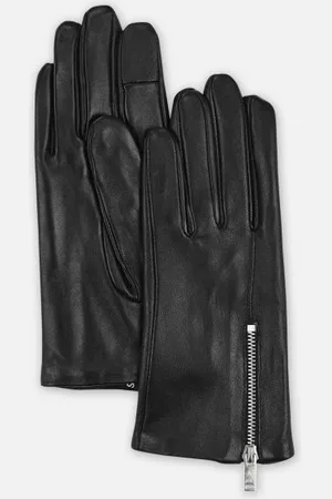 Pieces® Pcnara Leather Zip Smart Gloves
