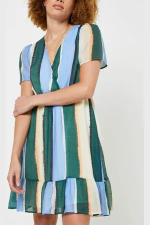 Object Objtakumi S/S Wrap Short Dress 126