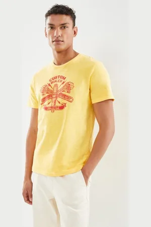 Schott NYC Tshirt Col Rond Imprime Motor
