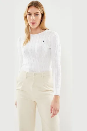 Ralph Lauren Pull torsadé à col rond en coton