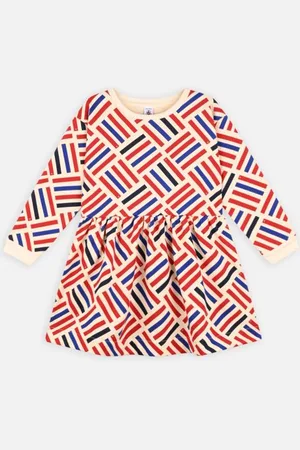 Petit Bateau Robe ML Fille Carla
