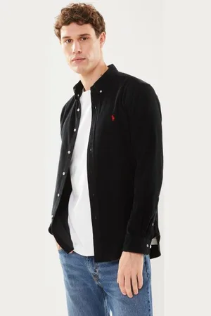 Ralph Lauren Chemise slim coton velours milleraies 710818761