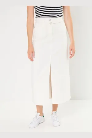 SELECTED Slflexia Mw White Denim Column Skirt