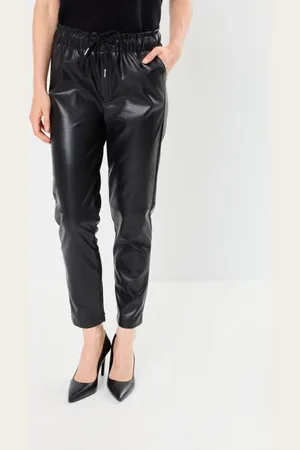 Molly Bracken LADIES WOVEN FAUX LEATHER PANTS