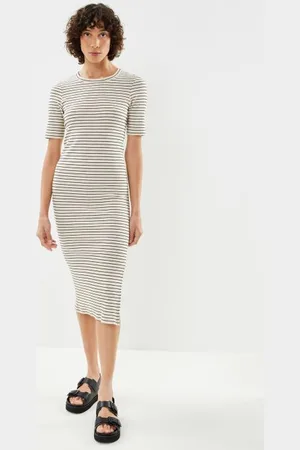 SELECTED Slftamara 2/4 Midi Striped Dress