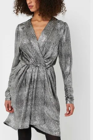 VILA VIRACOON L/S V-NECK SHORT DRESS/DC
