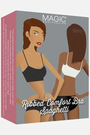 MAGIC Bodyfashion Ribbed Comfort Bra Spaghetti