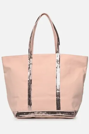 Vanessa Bruno Cabas L Porte Epaule En Toile Coton Et Paillettes
