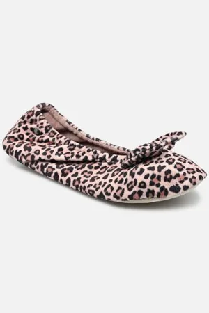 Isotoner Ballerine microvelours – grand nœud