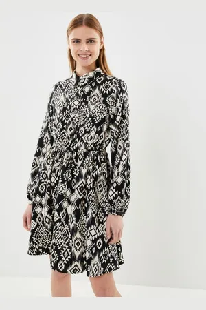 VERO MODA Vmgema Gida L/S Short Dress Wvn Btq