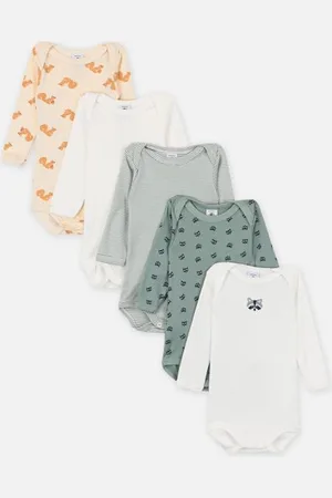 Petit Bateau 5 Bodies US ML A0BGN00