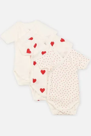 Petit Bateau Lot de 3 Bodies Croisés Manches Courtes