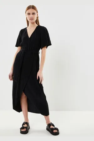 Y.A.S Yasolinda Ss Midi Wrap Dress S. Noos